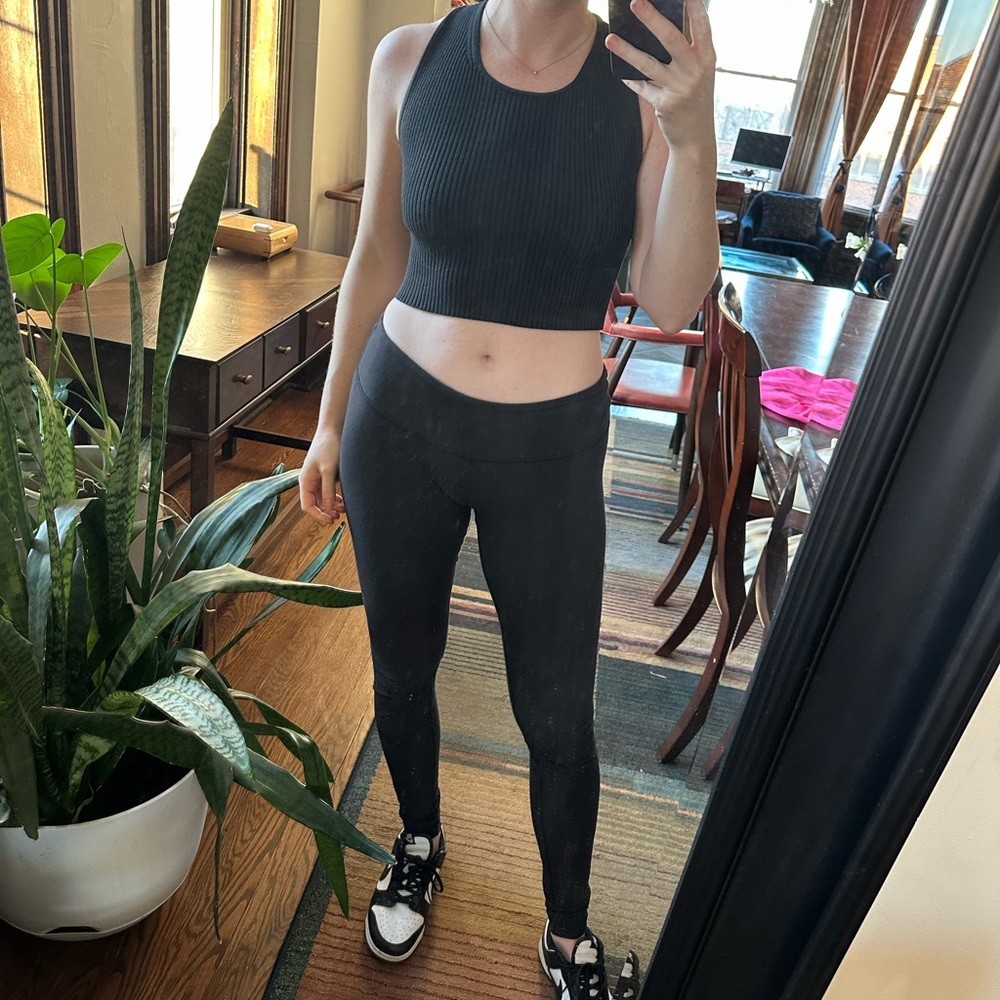 Ribbed crop top tank top